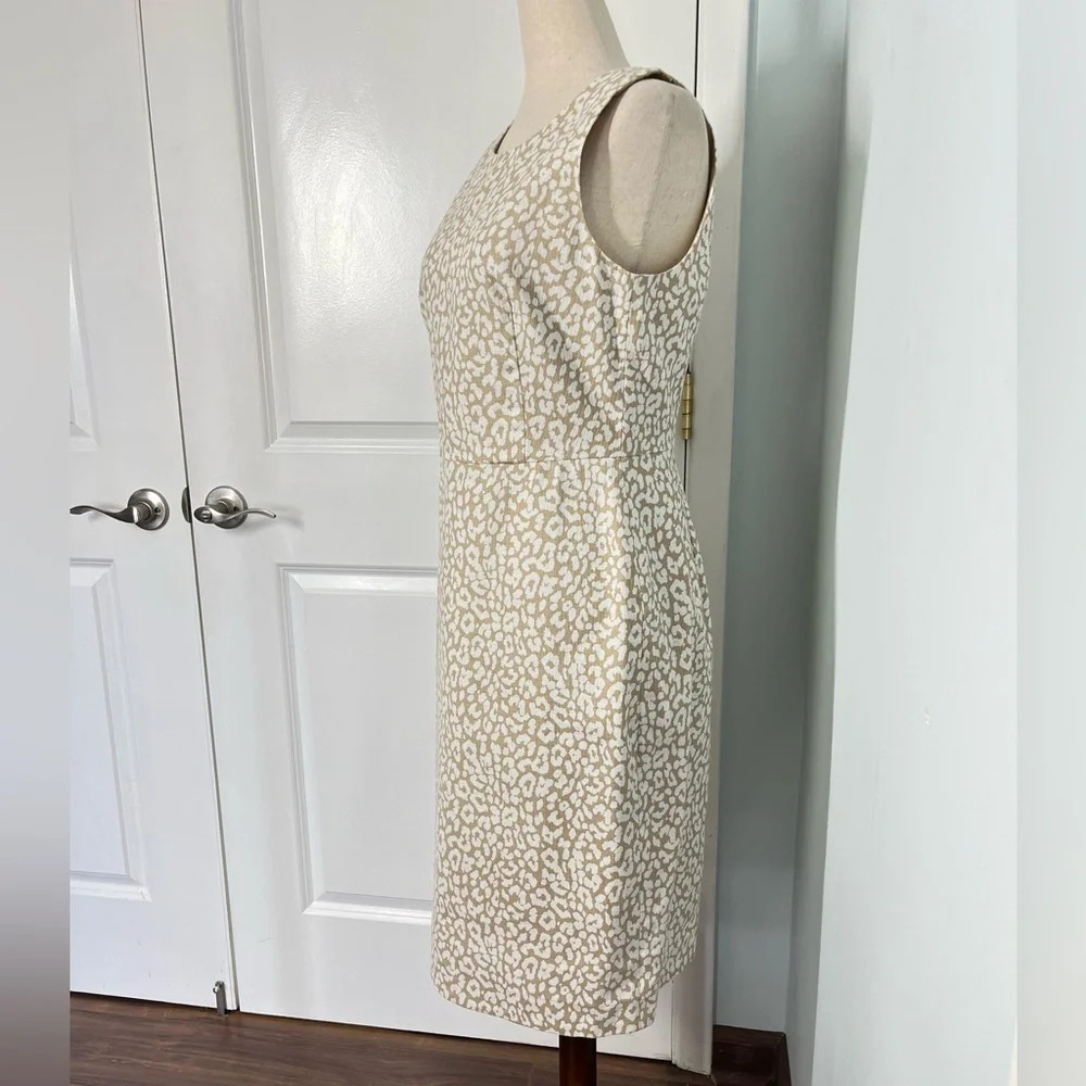 J.Crew Factory 100% cotton animal print midi dress size 6 - Picture 3 of 7